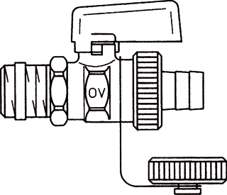 Vul / aftap kraan 3/4" (Oventrop)